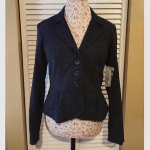 New with Tags Covington Petite Peplum Suit Jacket, Navy, Size 10P
